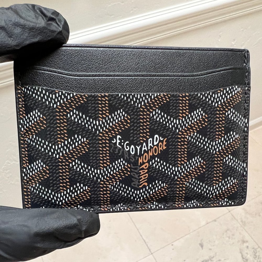 Goyard St. Sulpice Card Holder in Black - 100% Authentic